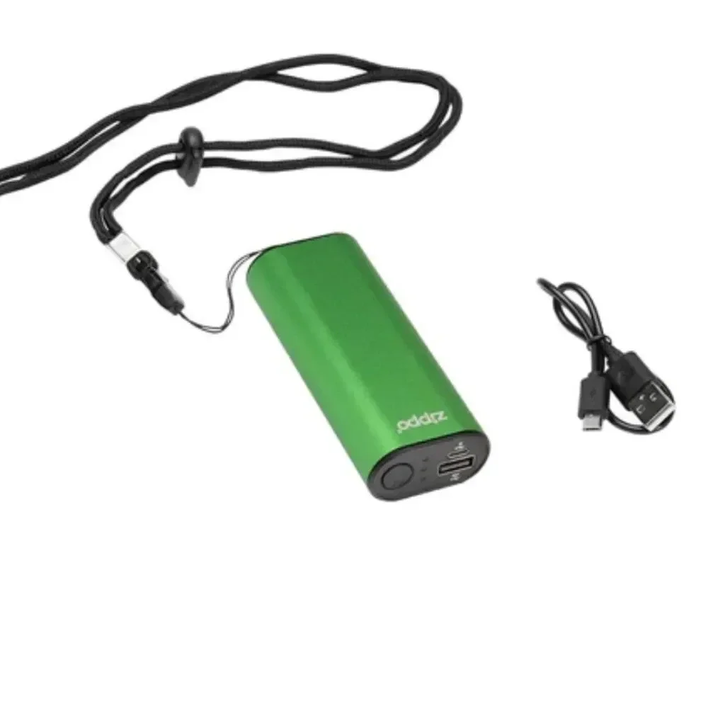 Zippo Green HeatBank 6 Rechargeable Hand Warmer & Power Bank
